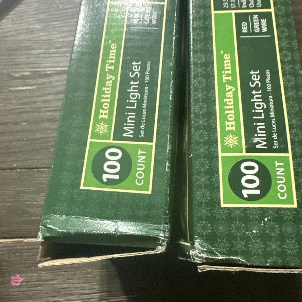 Holiday Time Multi Col& RED Mini Light SET‎ 23.5'  100 COUNT Each (2 Boxes) NIB